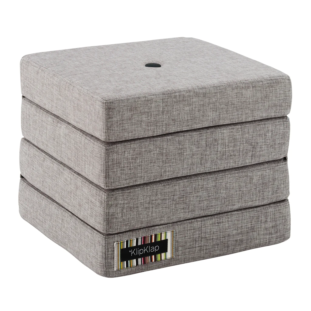 [SO-DEC-2431] Pouf KK repliable - 4 coussins (Gris)