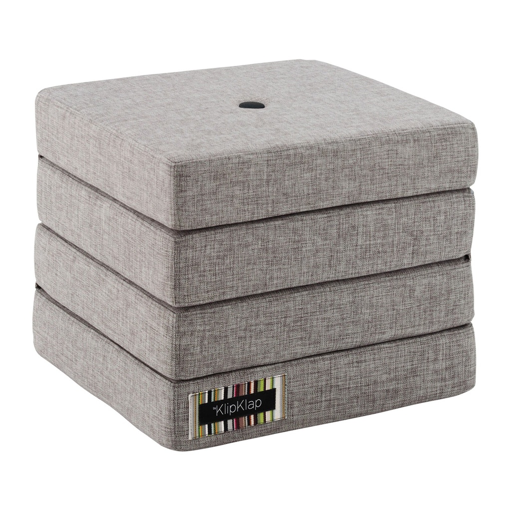 [SO-DEC-5781] Pouf KK repliable 4 coussins (Gris)